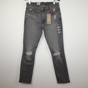 Levi's 511 Slim Jeans Men's Size 34x34 Black Gray Denim Stretch Distressed